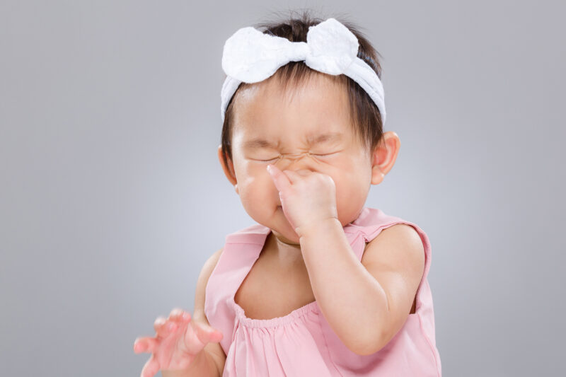 Baby Running Nose with Sneezing, Cough, Teething